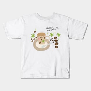 Where's my coffee?! fun graphic Kids T-Shirt